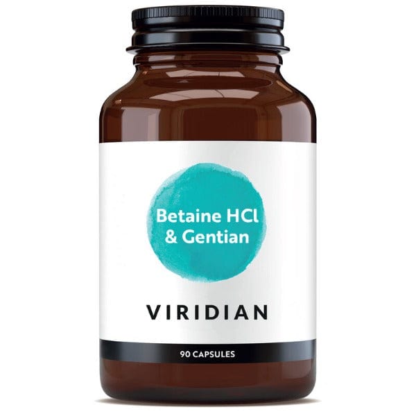 Viridian Betaine HCl with Gentian Root 650mg 90 Caps