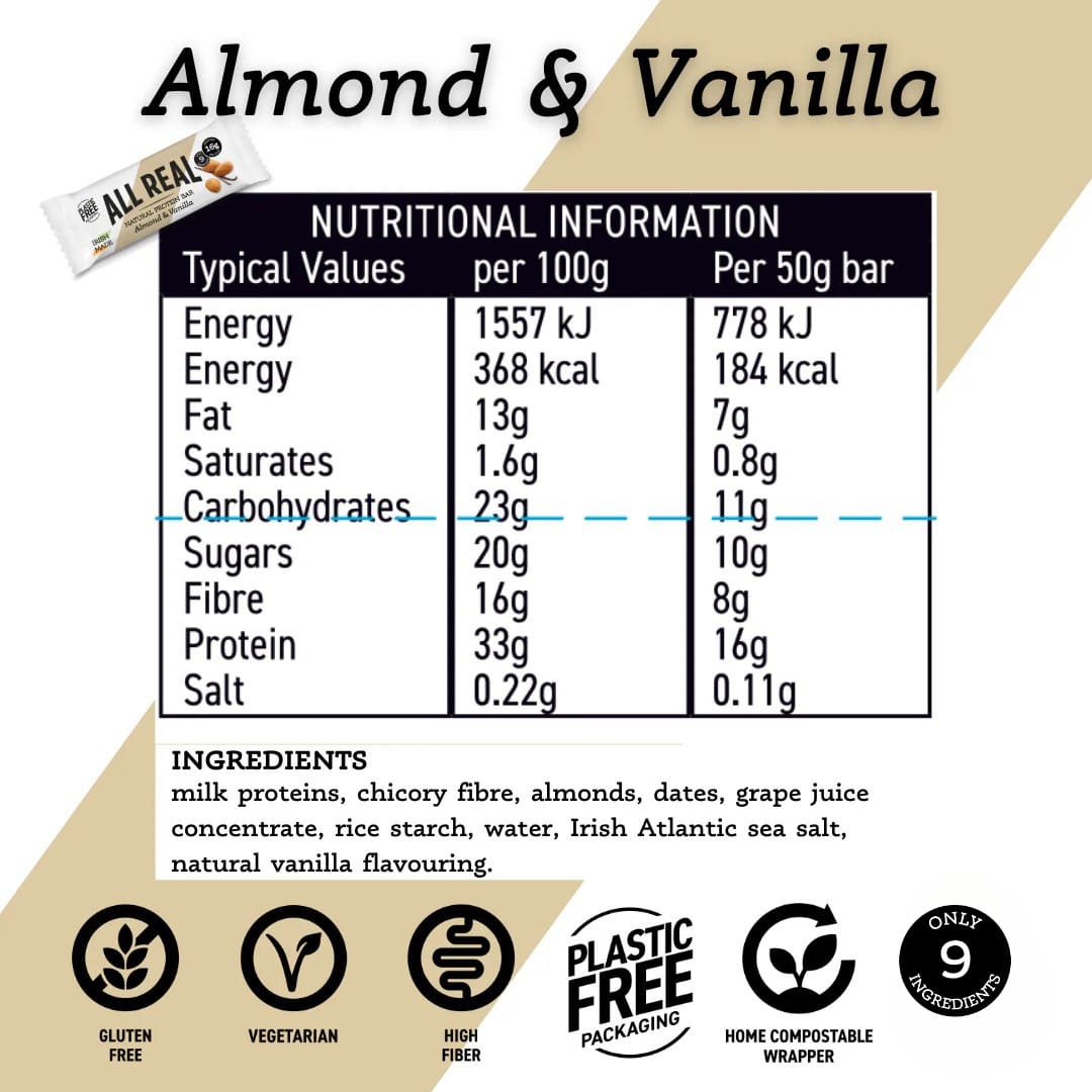 All Real Almond & Vanilla Natural Protein Bar 50g