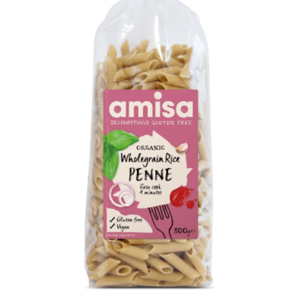 Amisa Gluten Free Organic Wholegrain Rice Penne 500g