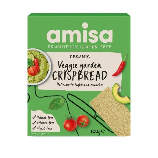 Amisa Gluten Free Organic Veggie Garden Crispbread 100g