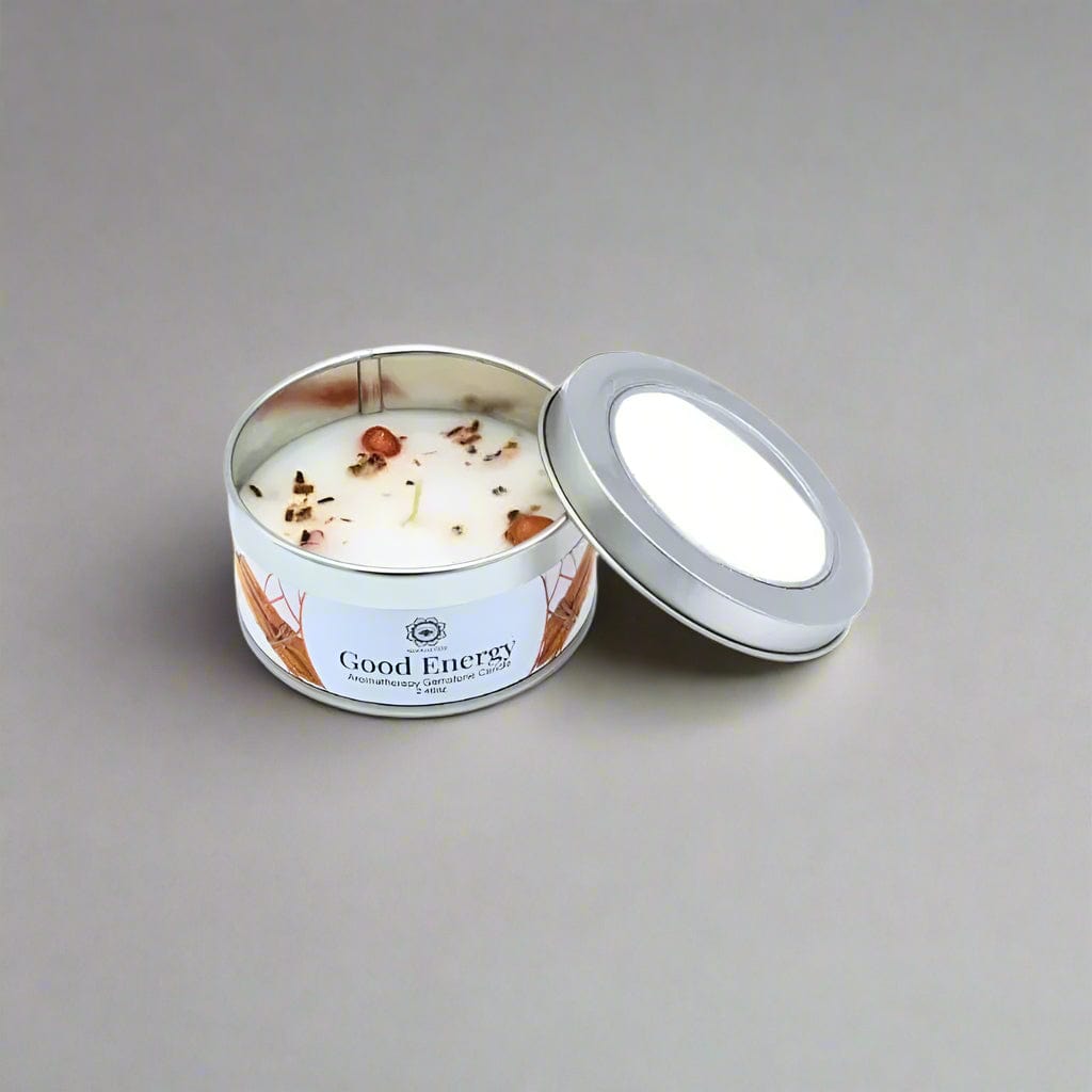 Aromatherapy Gem Stone Candle Good Energy Palo Santo