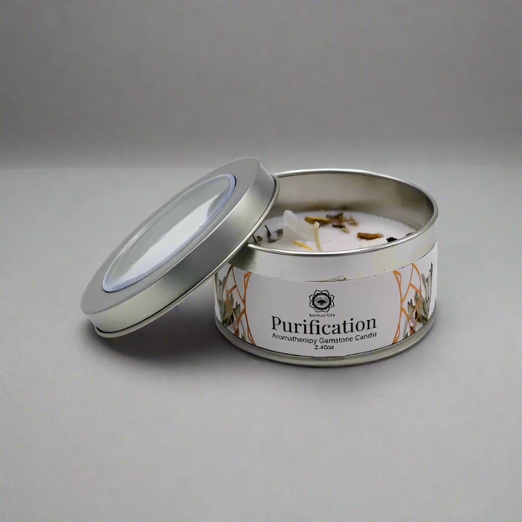 Aromatherapy Gem Stone Candle Purification White Sage