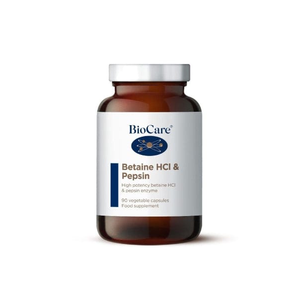 Biocare Betaine HCL & Pepsin 90 Caps