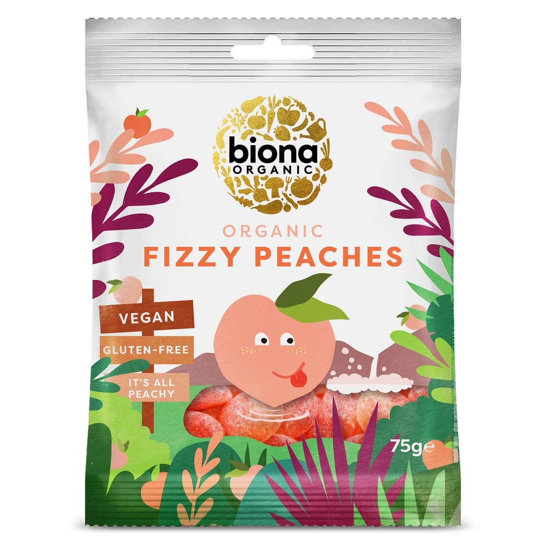 Biona Organic Fizzy Peaches 75g