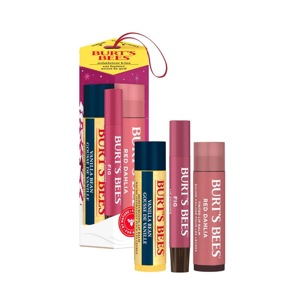 Burt's Bees Mistletoe Red Kiss Gift Set