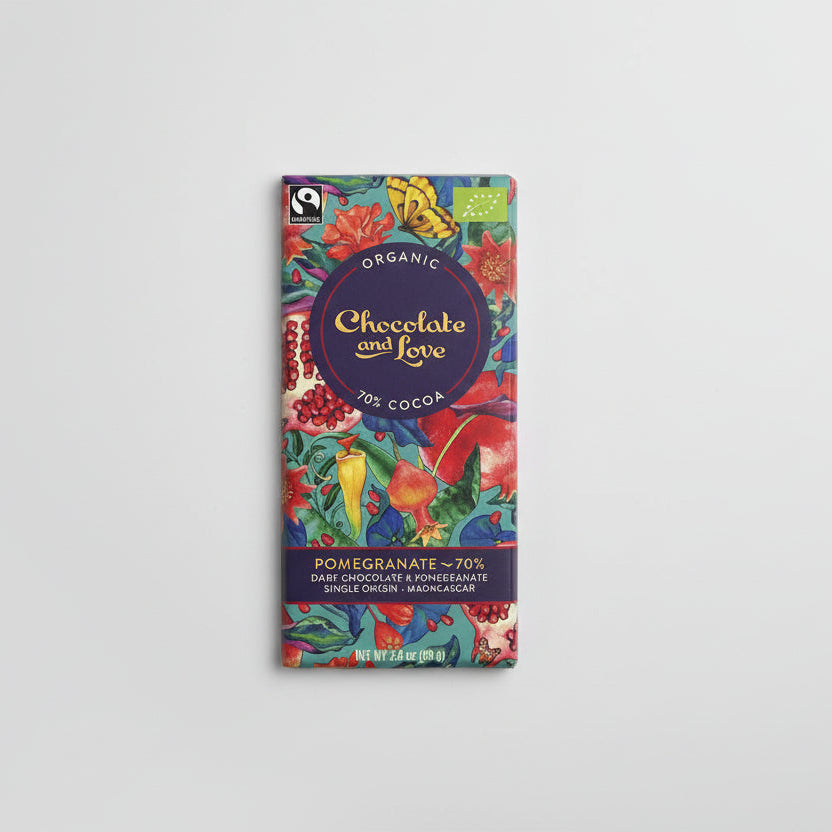 Chocolate and Love Pomegranate Dark Chocolate 70% 80g
