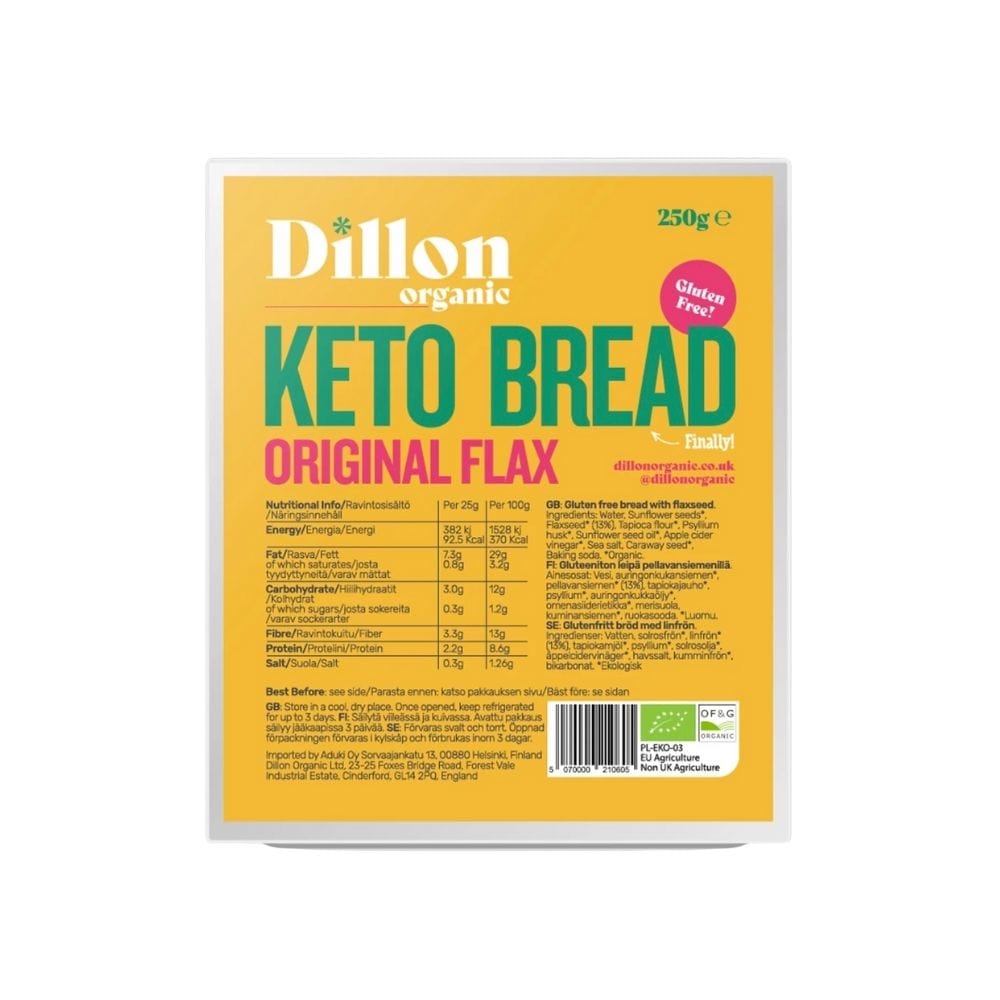 Dillon Organic Original Flax Keto Bread 250g