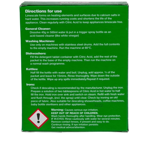 Dri-Pak Citric Acid descaler 250g