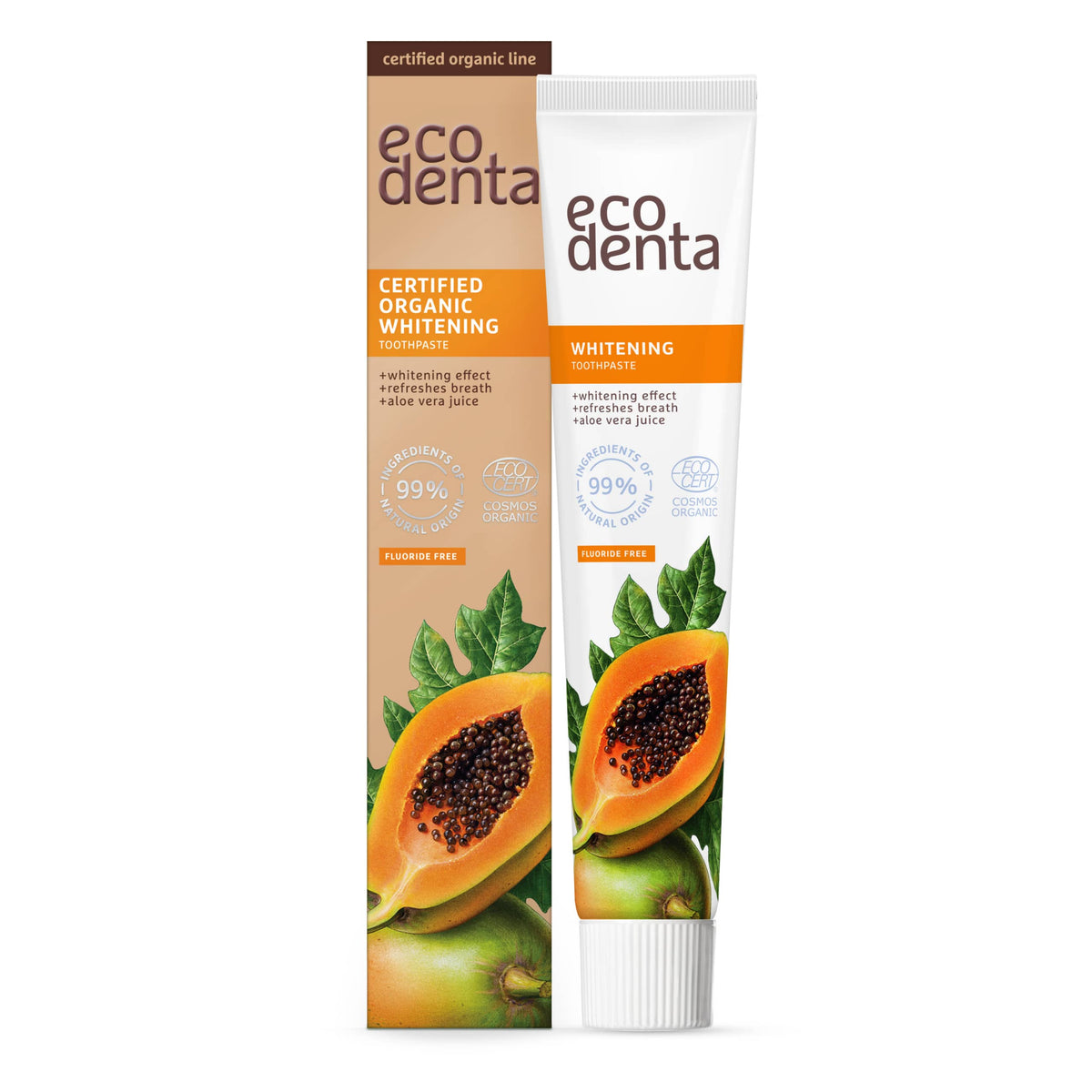 Ecodenta Organic Whitening Toothpaste With Papaya Extract 75 ml