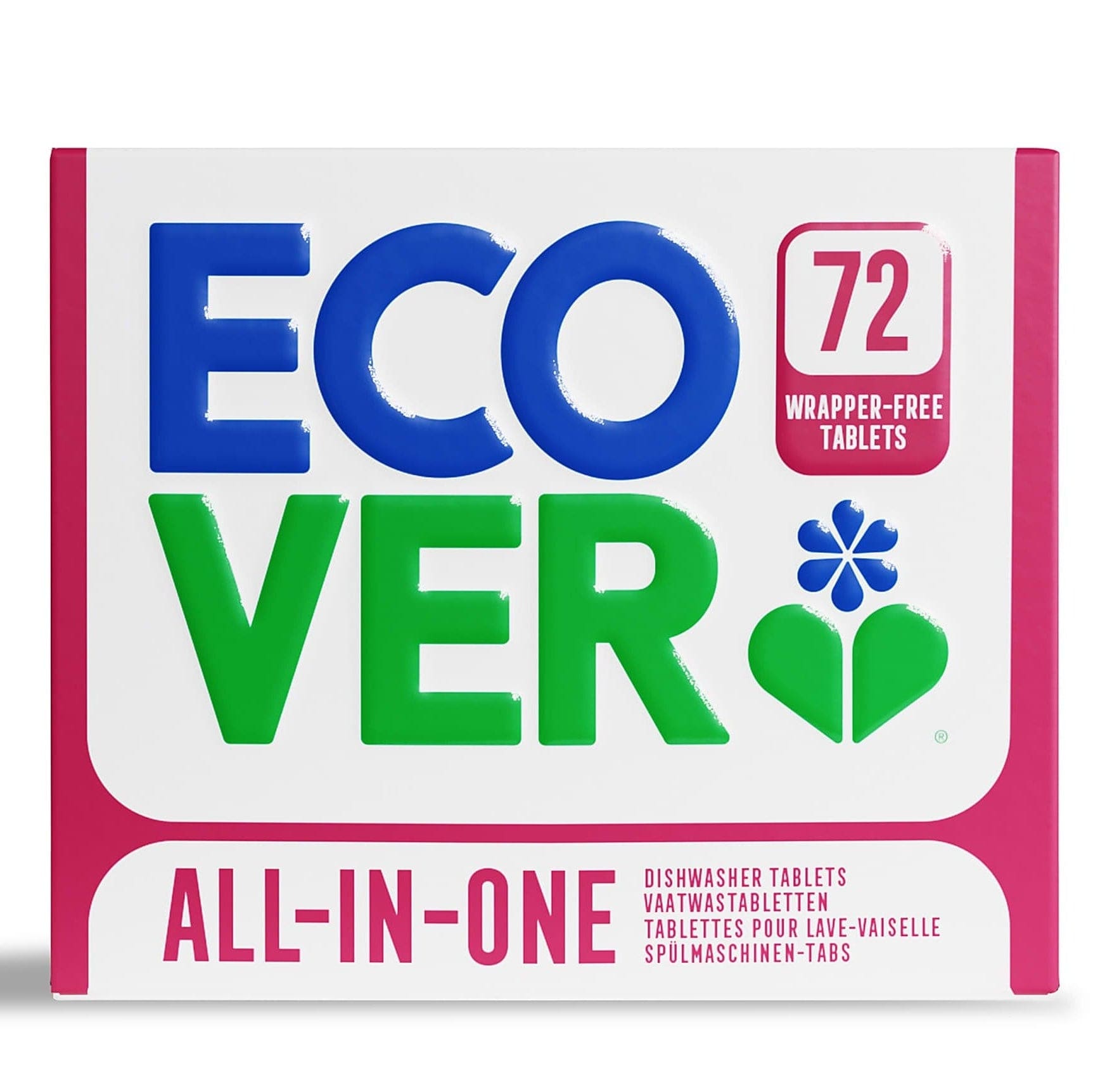 Ecover All-In-One Wrapper-Free 72 Dishwasher Tablets