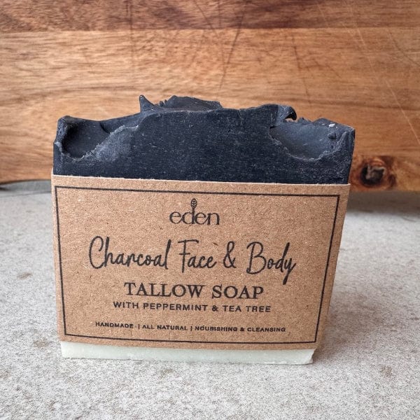 Eden Activated Charcoal Tallow Soap For Face & Body
