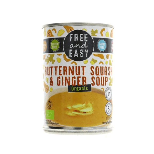 Free and Easy Organic Butternut Squash & Ginger Soup 400g
