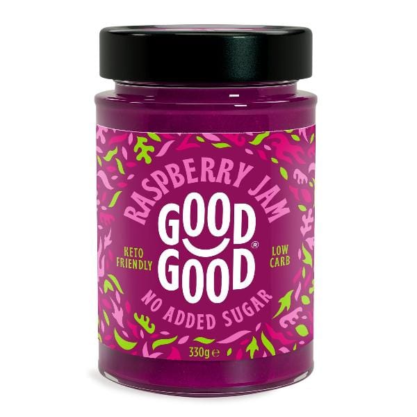 Good Good No Added Sugar Keto-Friendly Raspberry Jam 330g