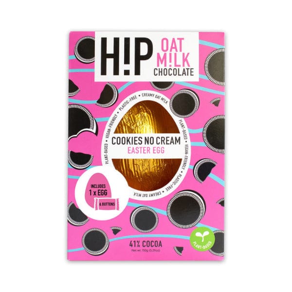 H!P Vegan Cookies No Cream Oat M!lk Chocolate Easter Egg 160g