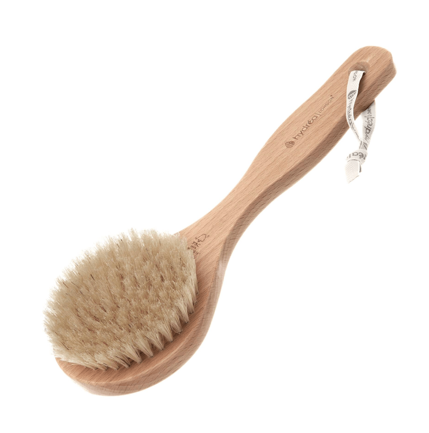 Hydrea Classic Short Handled Body Brush Natural Bristles
