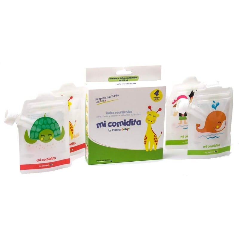 Irisana Mi Comidita Reusable Baby Food Pouches - 4 Pack