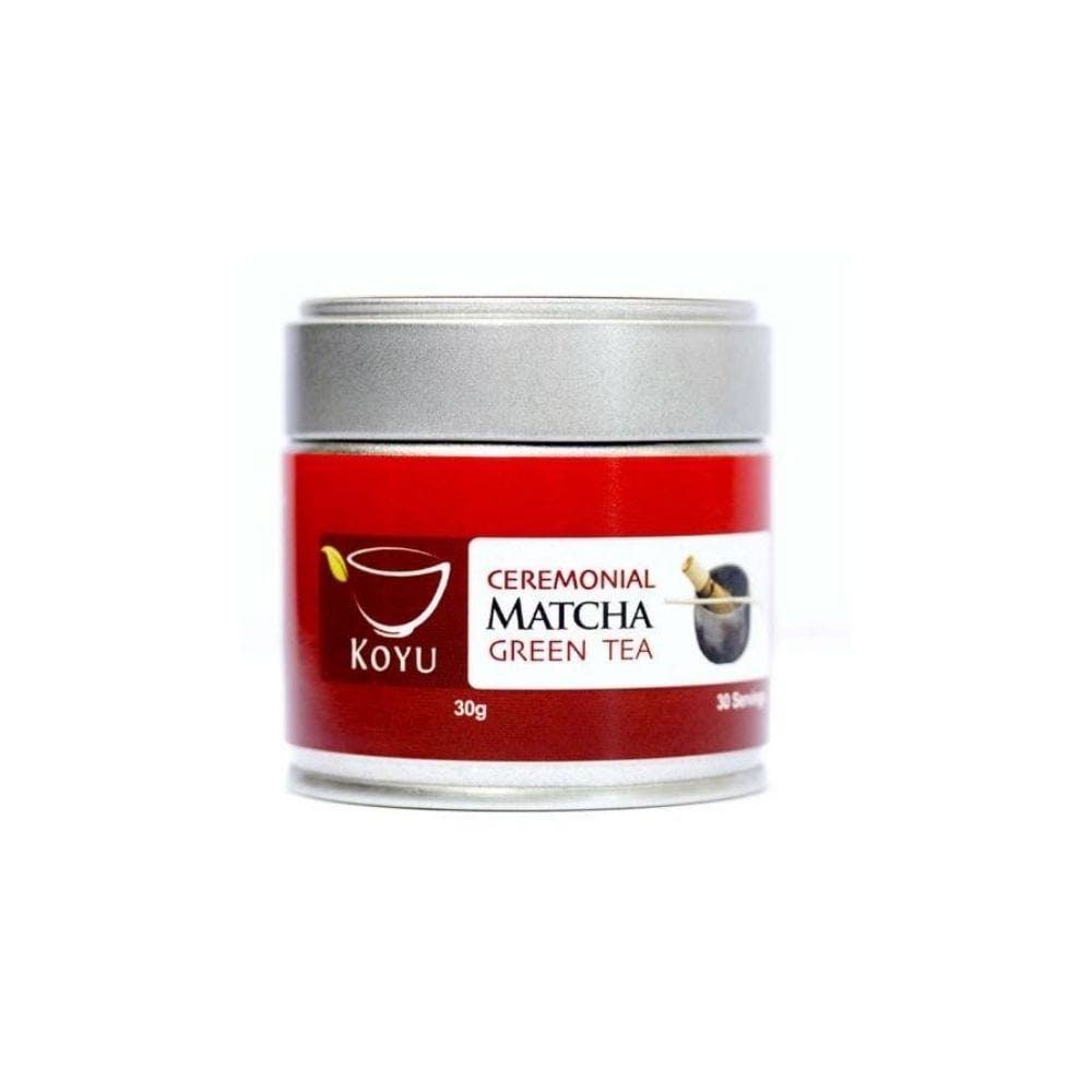 Koyu Ceremonial Matcha Green Tea canister on a white background
