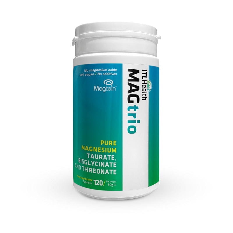 MAGtrio 120 Caps With magnesium taurate, bisglycinate and L-threonate (Magtein®) to support heart function, mental performance and everyday calm