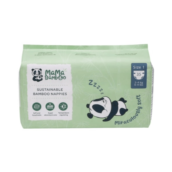 Mama Bamboo Eco Nappies Size 1 (Newborn) 35s