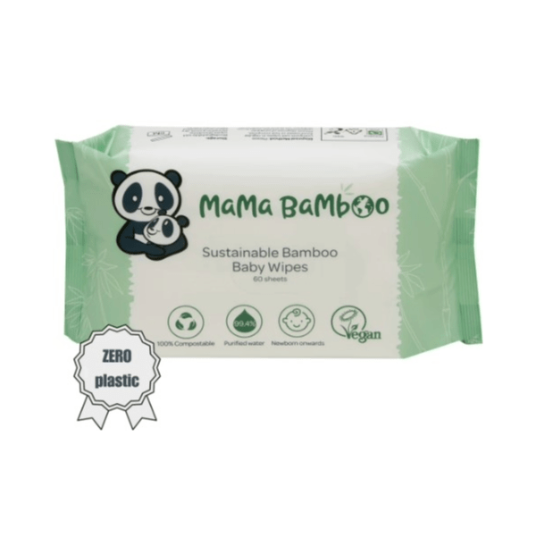 Mama Bamboo Sustainable Bamboo Baby Wipes 60s