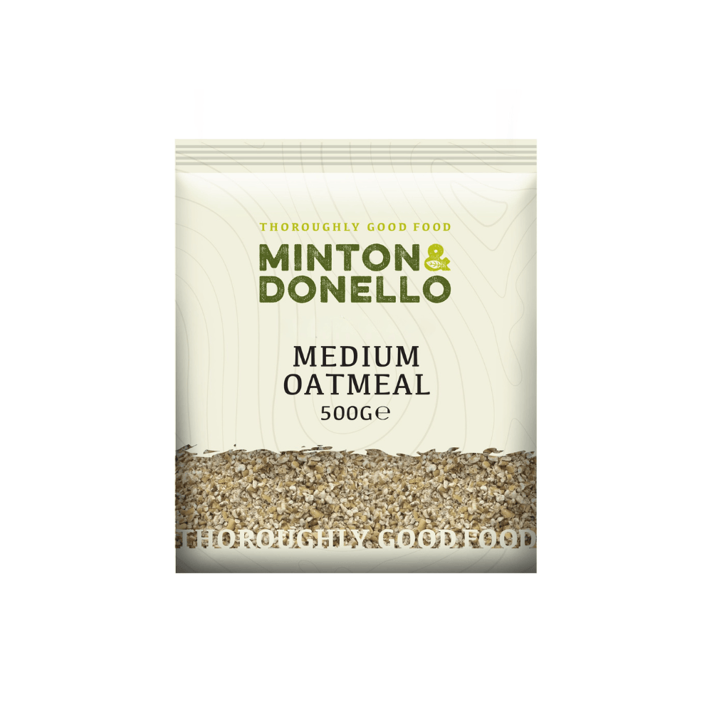 Minton & Donello medium oatmeal package on a white background