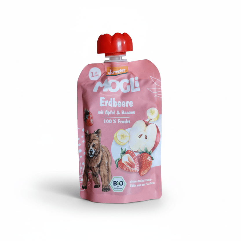 Mogli Apple Banana & Strawberry Fruit Pouch 100g