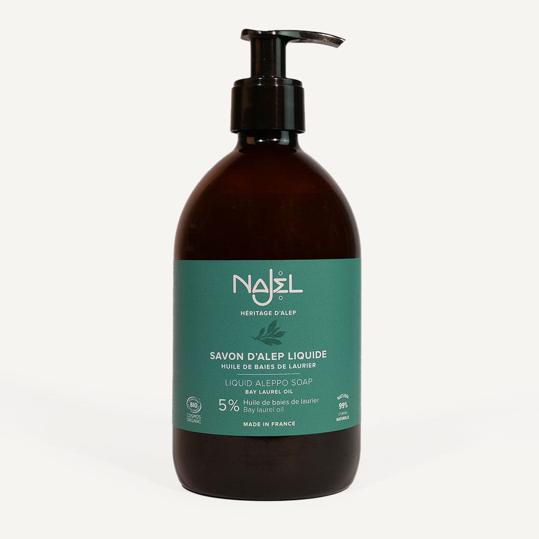 Brown bottle with green label featuring the brand 'Najel' on a white background