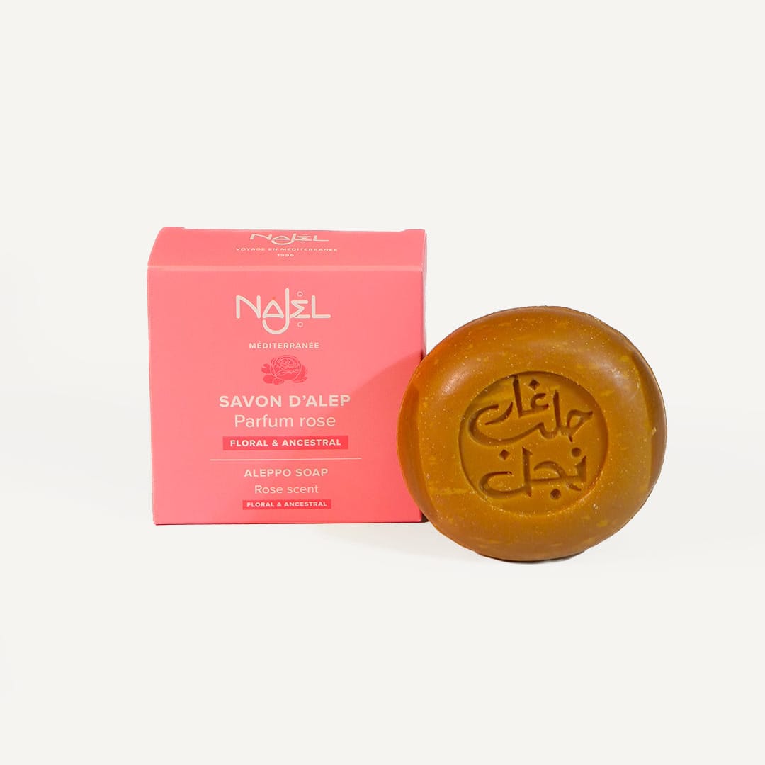Najel Aleppo Soap With Organic Damascus Rose 100g