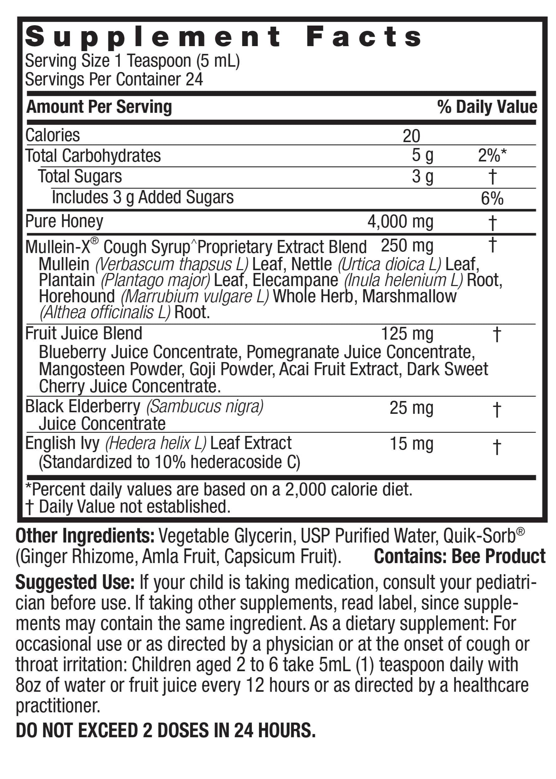 Nature's Answer Kids Mullein-X Cough Syrup 120ml