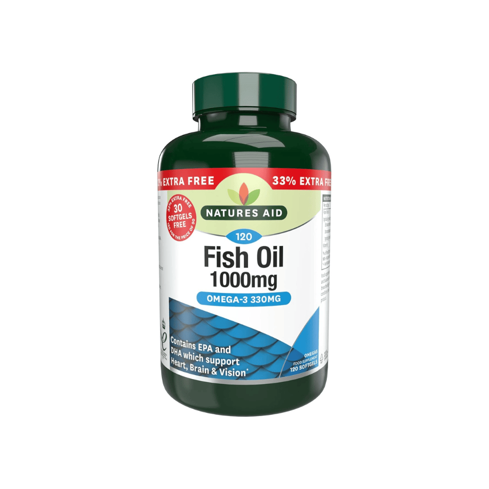 Natures Aid Fish Oil 1000mg 90 + 30 Free Softgels