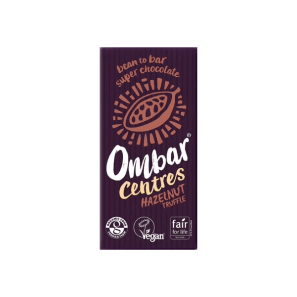 Ombar Organic Hazelnut Truffle Centres Vegan Chocolate