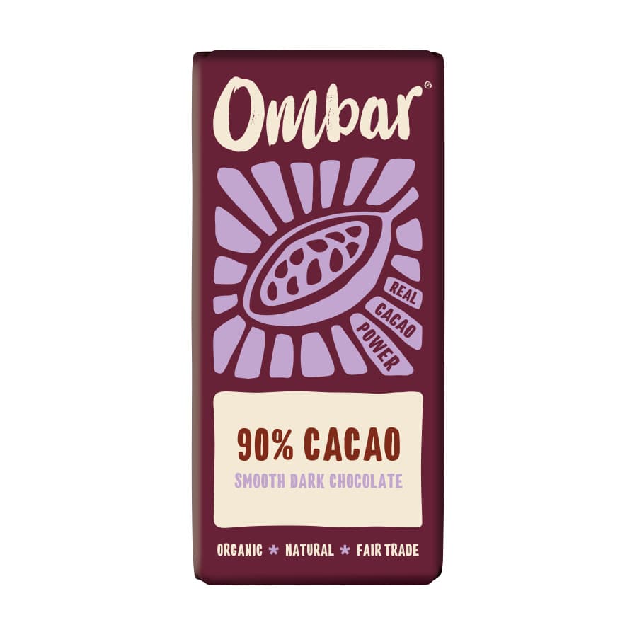 Ombar Organic Vegan Dark 90% Raw Chocolate Bar