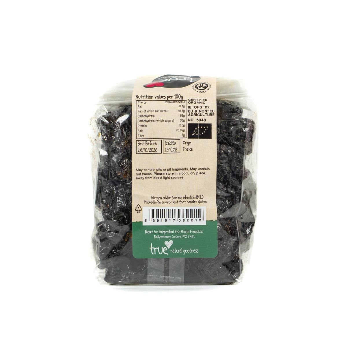 Organic Pitted Prunes 500g