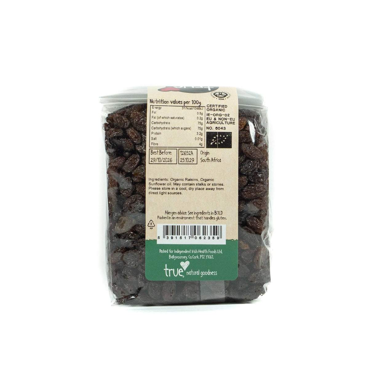 Organic Raisins 500g