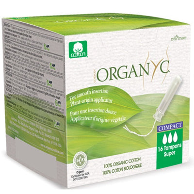 Organyc Organic Cotton Compact Applicator Tampons Super (16)