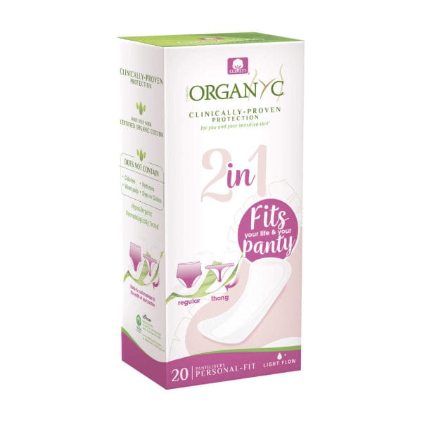 Organyc Organic 2 in 1 Personal Fit Panty Liners 20s