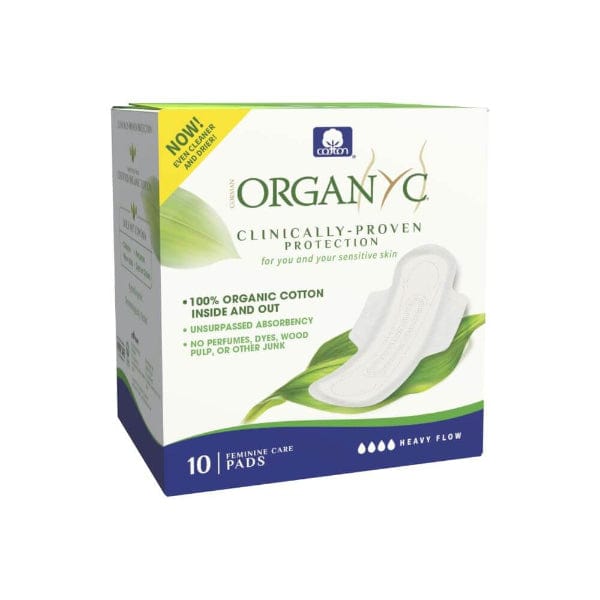 Organyc Organic Cotton Sanitary Pads Folded Heavy Flow 10s