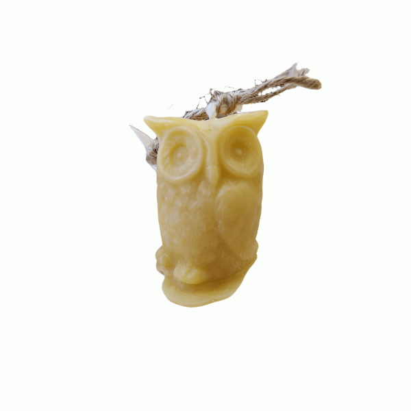 Owl Beeswax Candle