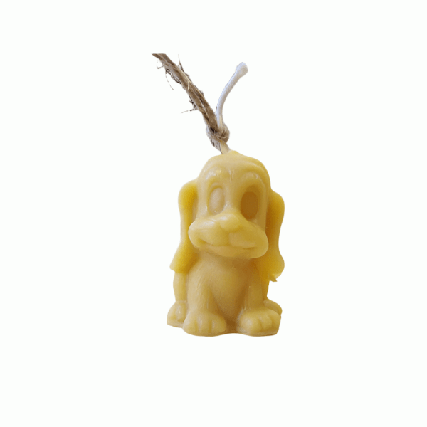 Puppy Beeswax Candle