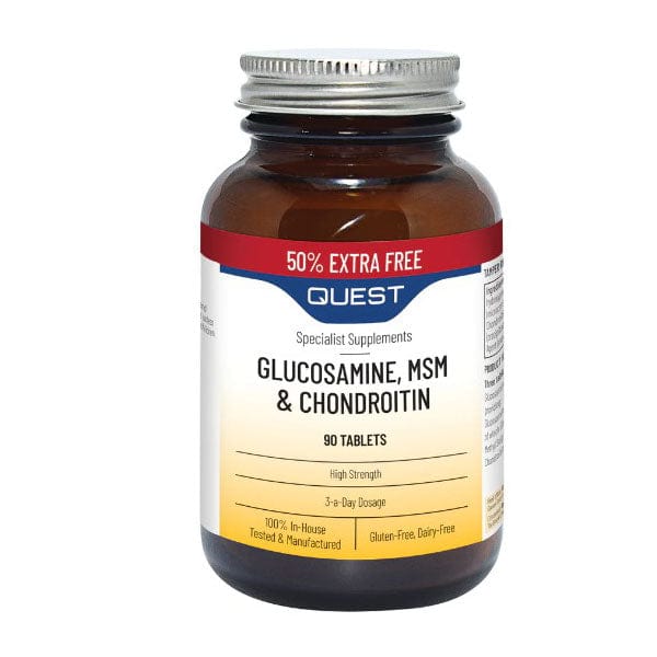 Quest Glucosamine, MSM & Chondroitin 90 Tabs(60+30 Free)