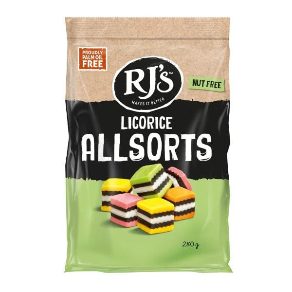 RJ's Licorice Allsorts 280g
