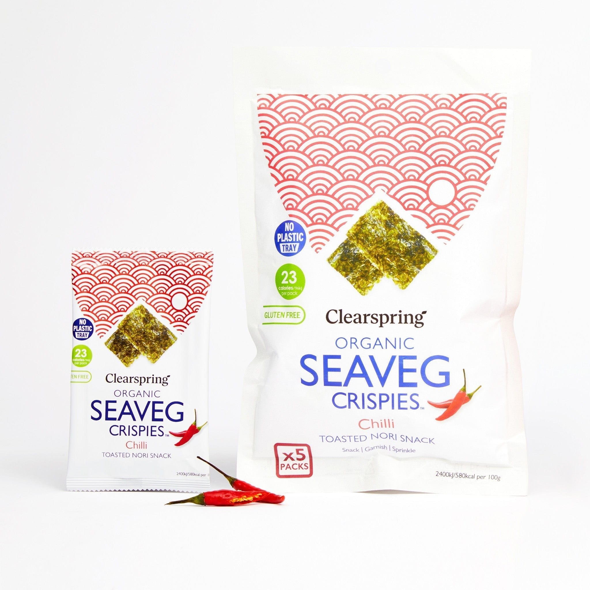 Clearspring Organic Seaveg Crispies With Chilli Multipack