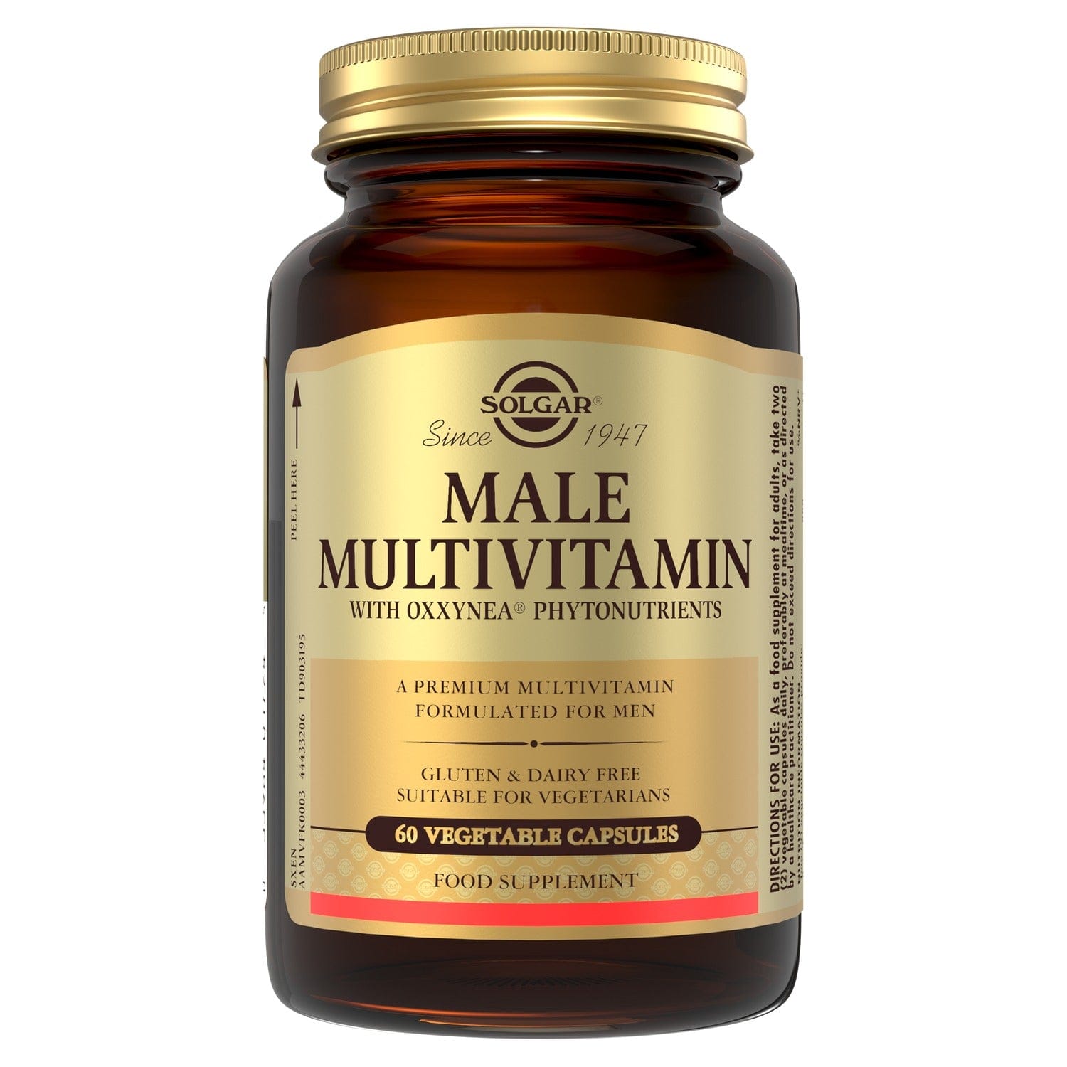 Solgar Male Multivitamin bottle on a white background