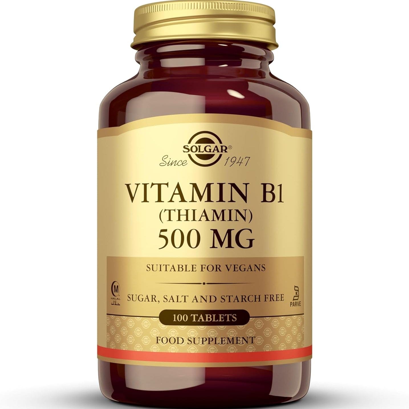 Solgar Vitamin B1 (Thiamin) 500mg 100 Tablets