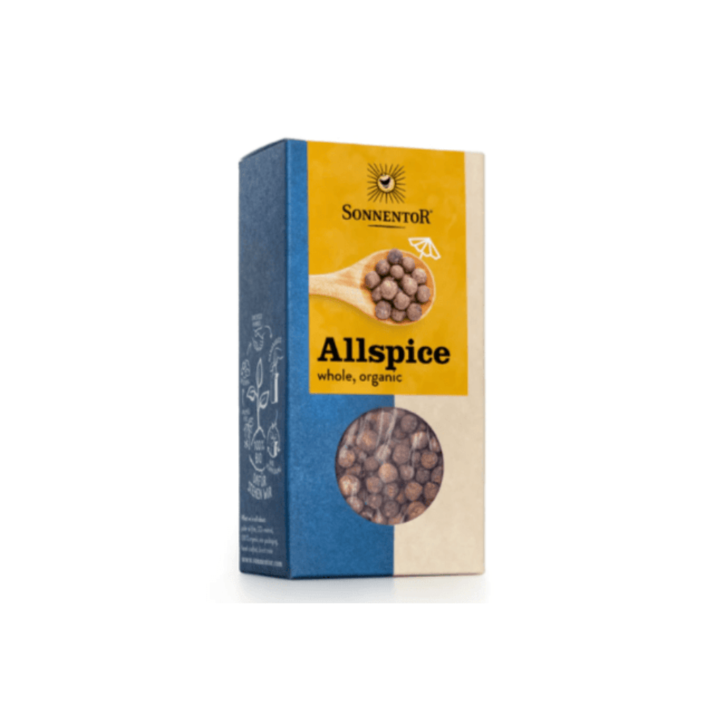 Sonnentor allspice packaging on a white background