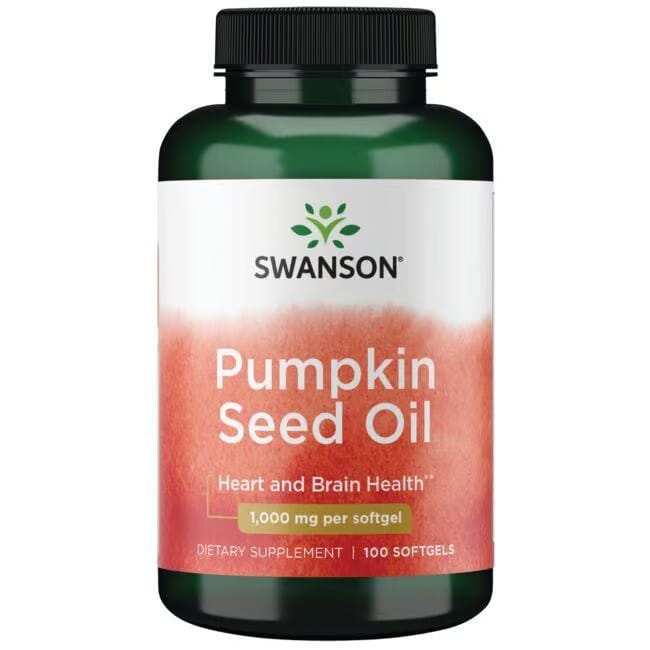 Swanson Pumpkin Seed Oil 1000mg 100 Softgels