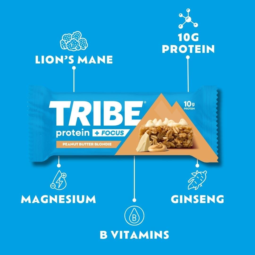 Tribe Protein & Focus Peanut Butter Blondie Bar 60g