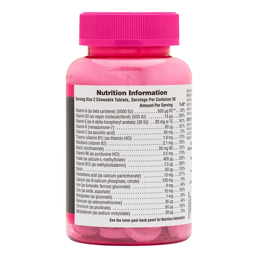 Natures Plus Power Teen For Her 60 Chewable Tablets
