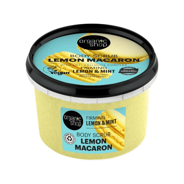 Organic Shop Firming Lemon Macaron Body Scrub 250ml