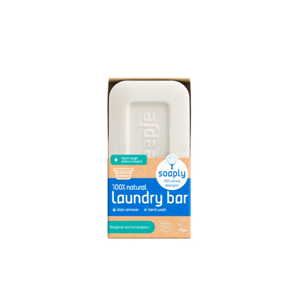 Soaply Laundry Bar- Bergamot & Lemongrass 120g for stain removal and handwashing